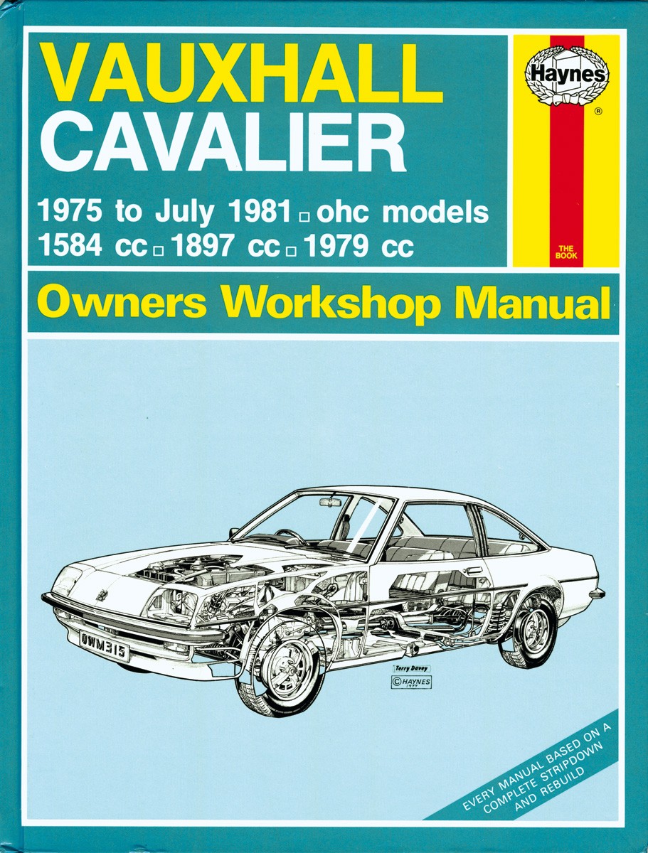 Vauxhall cavalier 1600,1900 & 2000 75-july 81 haynes 315
