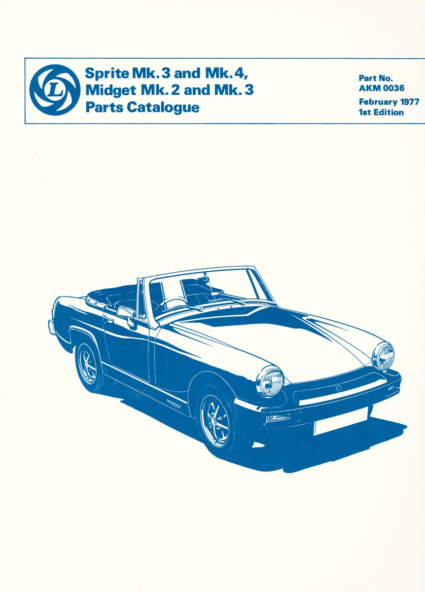 Sprite mks 3 & 4, midget mks 2 & 3 official parts catalogue