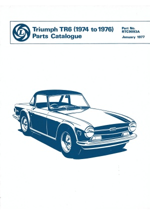 Triumph TR6 1974-1976 an official parts catalogue