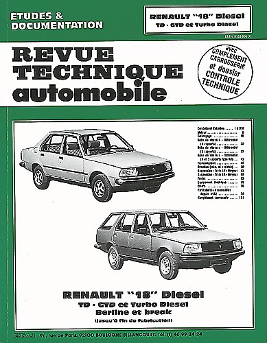 RENAULT 18 DIESEL & TURBO DIESEL 1980-1986