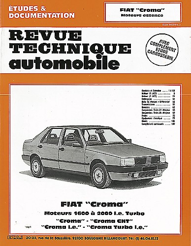 FIAT CROMA ESSENCE 1985-1993 & DIESEL (TD & TDI) 1986-1991