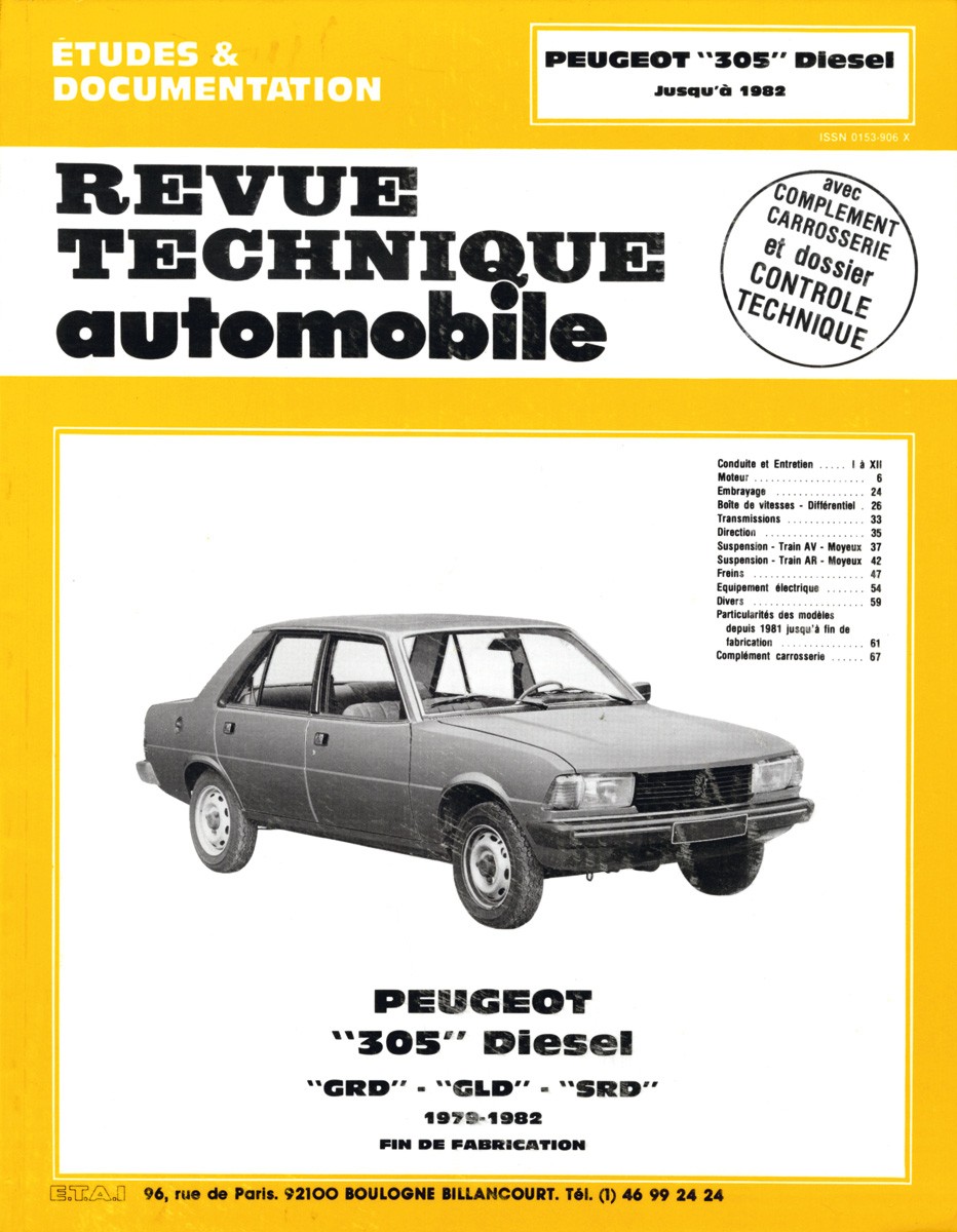 Peugeot 305 diesel grd, gld, srd 79-82