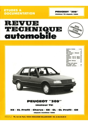 Peugeot 309 chorus xl, xr, gl, gl profil, gr