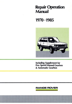 Range Rover (two door) official repair operation manual
