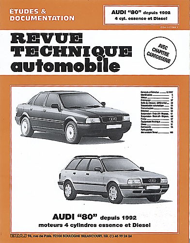 Audi 80 moteur 4 cylindres essence, diesel & td depuis 1992