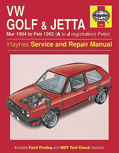 VOLKSWAGEN GOLF & JETTA MK2 PETROL MAR 1984-FEB 1992