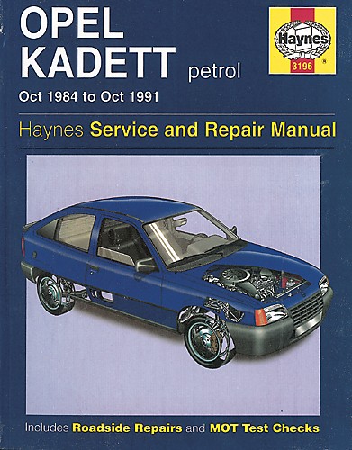 Opel kadett petrol oct 1984-oct 1991