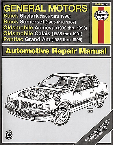 GM BUICK SKYLARK & SOMERSET, OLDSMOBILE ACHIEVA & CALAIS AND PONTIAC GRAND AM 1985-1998