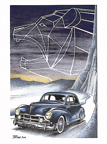 AFFICHETTE 203 PEUGEOT