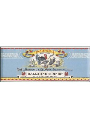 Plaque métal ballotine de dinde