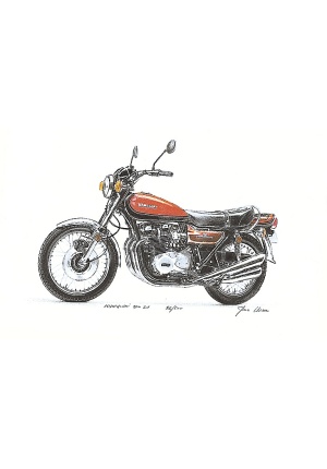 Litho sur bois Kawasaki  Z 900