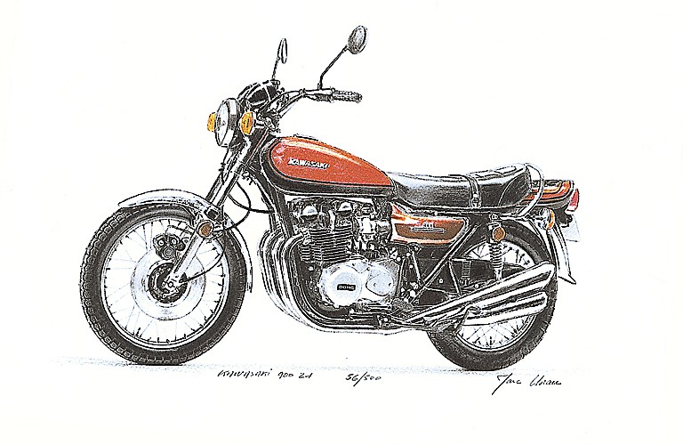 Litho sur bois Kawasaki Z 900