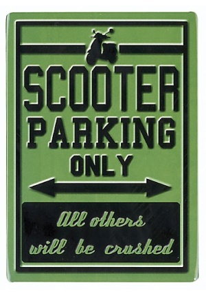 Plaque métal Parking Scooter
