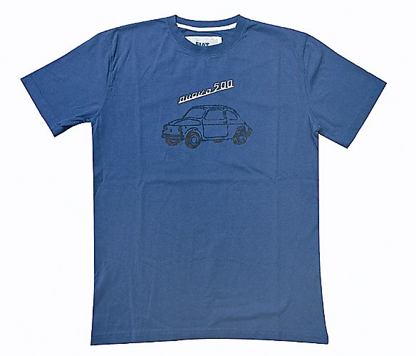 TEE SHIRT FIAT NUEVA 500 BLEU TAILLE S