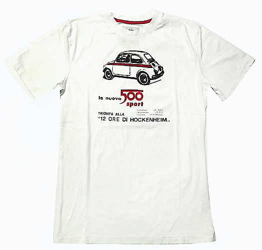 TEE SHIRT FIAT NUEVA 500 SPORT BLANC TAILLE S