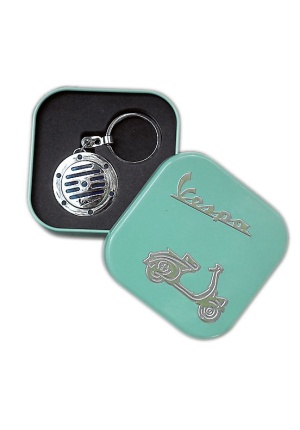 Porte-clé Vespa bleu Klaxon