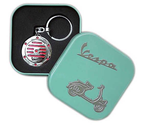 Porte-clé Vespa rouge Klaxon