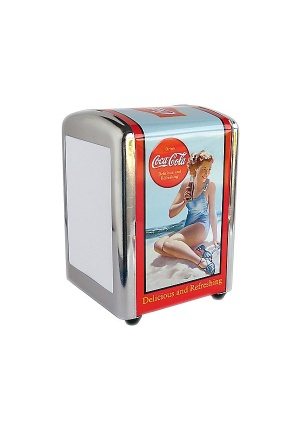 Distributeur de serviettes Coca-Cola Pin-Up