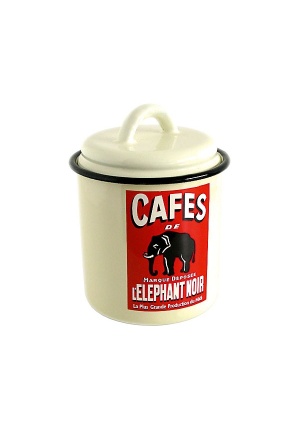 Pot émaillé Cafés de l’Éléphant Noir