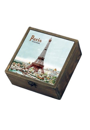 Coffret bois Paris Tour Eiffel