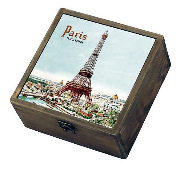 Coffret bois Paris Tour Eiffel