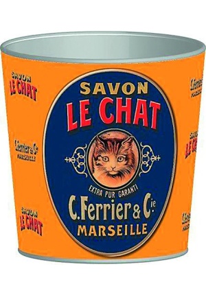 Cache pot métal Savon Le Chat