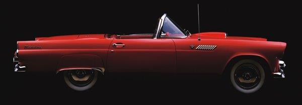 Affiche Ford Thunderbird convertible 1955