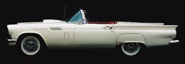 Affiche Ford Thunderbird convertible 1957