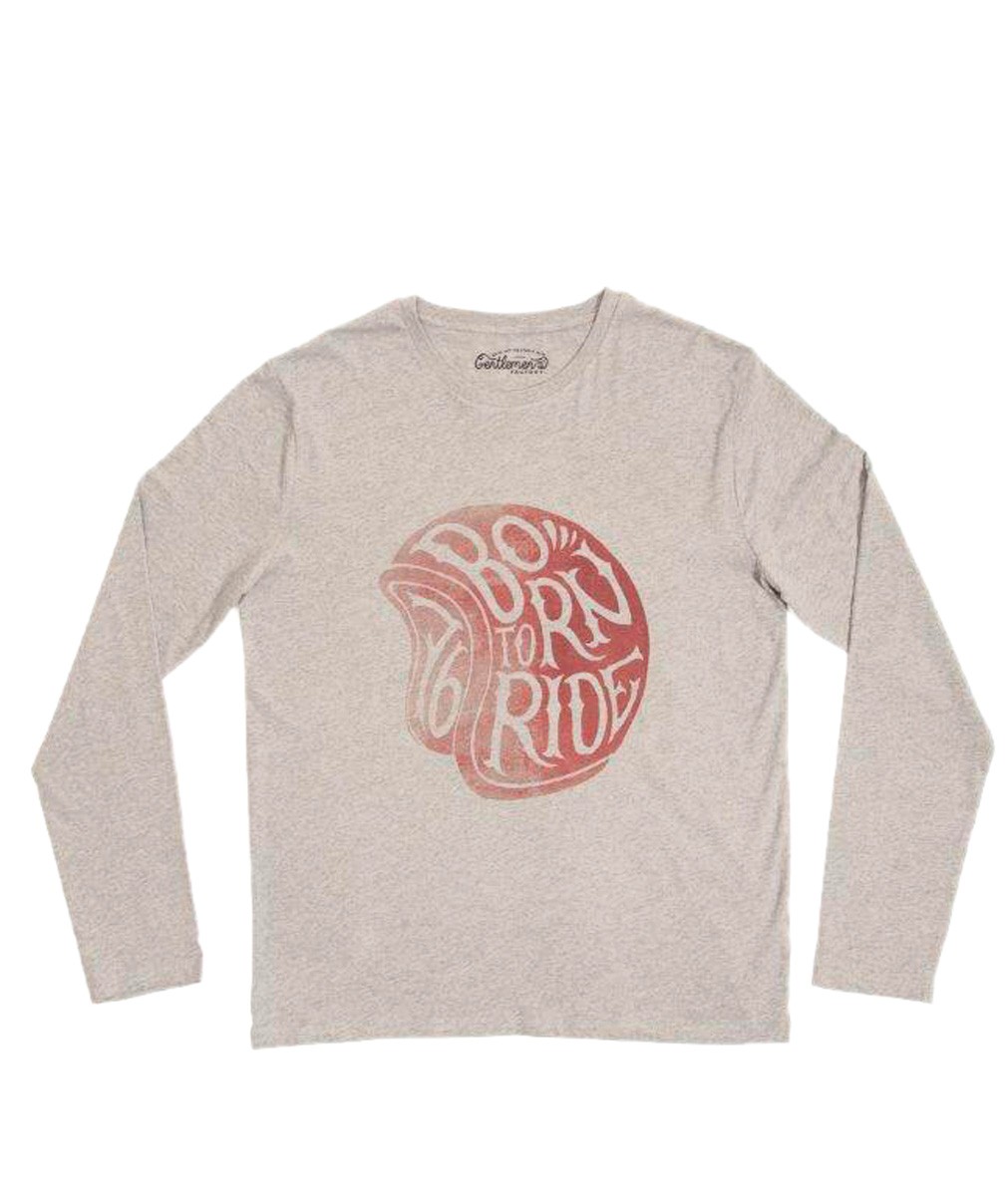 T-shirt born to ride manches longues gris taille l