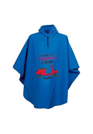 Poncho Vespa bleu