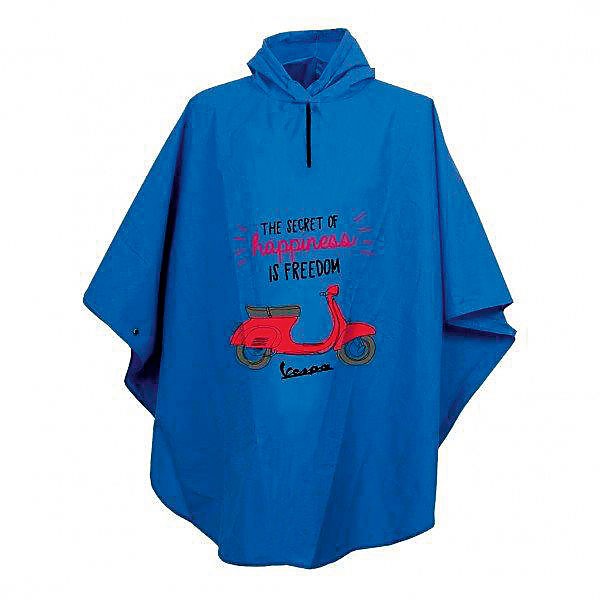 Poncho Vespa bleu