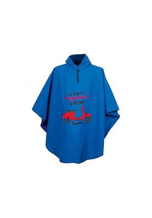 Poncho enfant Vespa bleu