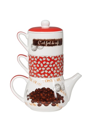 Cafetière duo jeux de mots