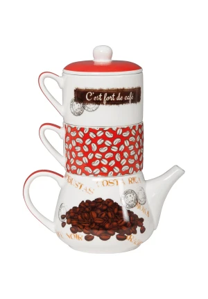 Cafetière duo jeux de mots