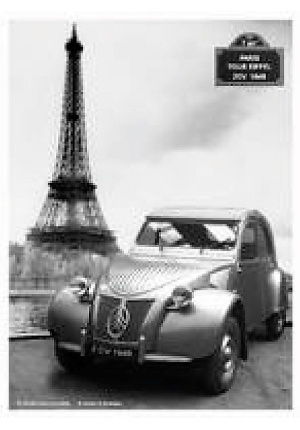 Plaque métal Citroën 2 CV Tour Eiffel