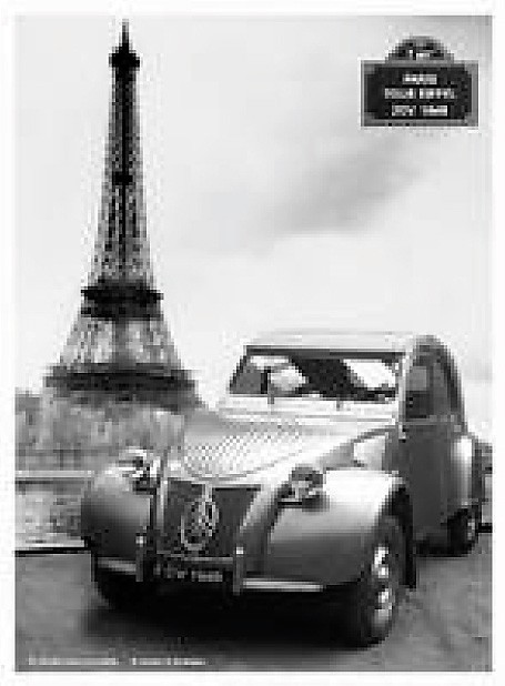 Plaque métal Citroën 2 CV Tour Eiffel