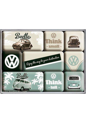 Lot de 9 magnets VW bus bully Volkswagen