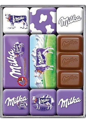 Lot de 9 magnets Milka