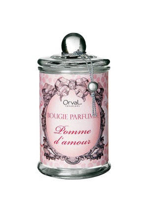 Bougie rouge ardoise parfum pomme d’amour