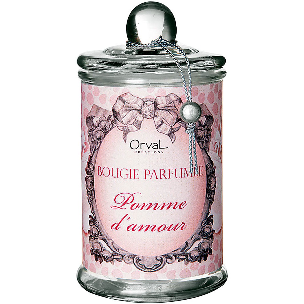 Bougie rouge ardoise parfum pomme d'amour