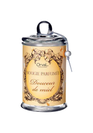 Bougie rouge ardoise parfum douceur de miel