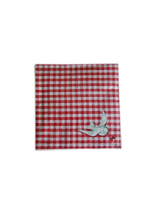 Serviette de table vichy rouge