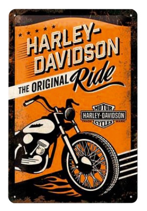Plaque métal Harley-Davidson the original ride