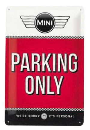 Plaque Mini parking only