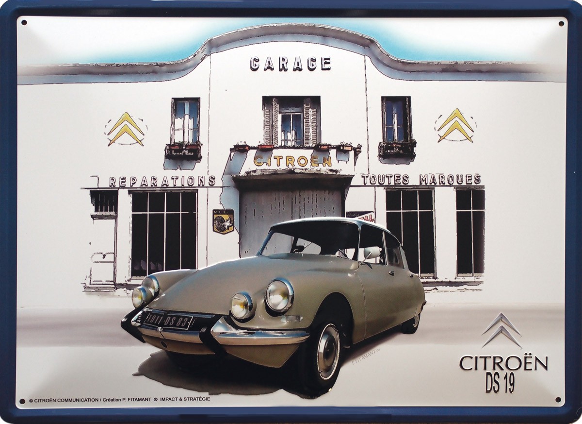 Plaque métal Citroën DS 19