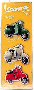 Lot de 3 magnets Vespa année 60