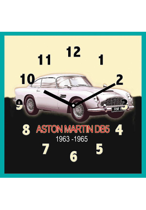 Horloge métal rétro Aston Martin DB5 1963