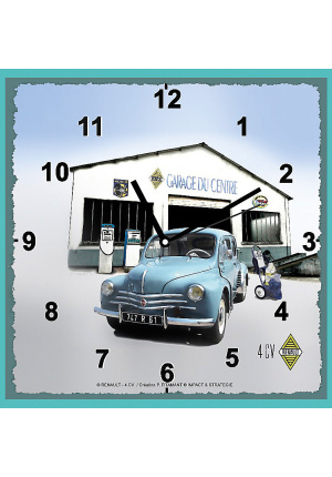 Horloge métal rétro Renault 4 CV