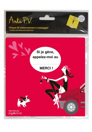 Disque de stationnement personnalisable Lady Dog