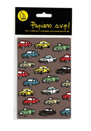 Stickers auto rétro porte étui assurance voiture personnalisé